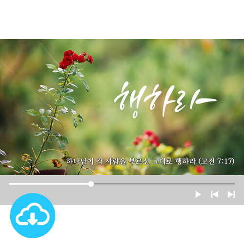 예배용 모션캘리 영상클립 19-4 행하라 (고전7:17) by 미디어워십 / 이메일발송(파일)