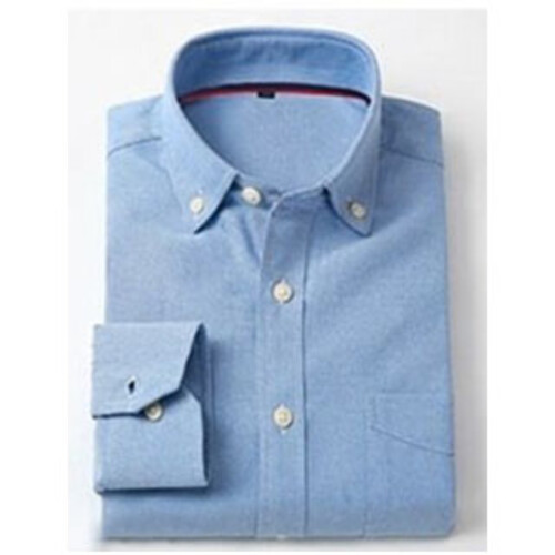옥스포드 화이트 블루 와이셔츠 캐주얼 목회자 셔츠