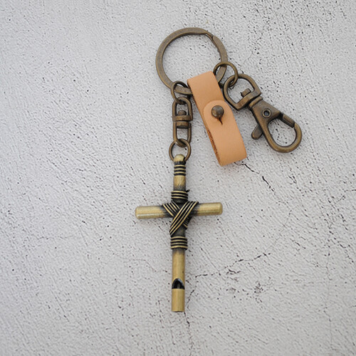 앤틱 십자가 열쇠고리, 차키홀더, 스마트키 홀더, 가방걸이 -Antique Brass