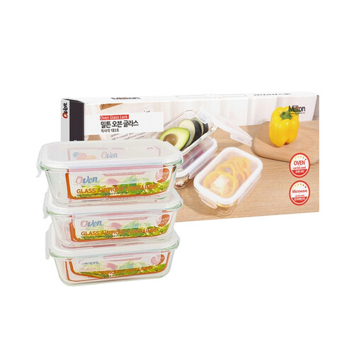 기픈샘 고급 밀폐용기 3조 1040ml 3개