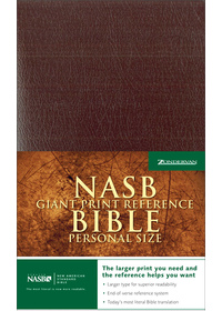 NASB Giant Print Reference Bible (Personal Size/Burgundy leather look)