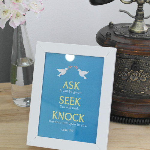 말씀액자 Ask.Seek.Knock