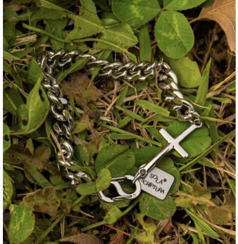 SOLA SCRIPTURA CROSS CHAIN BRACELET