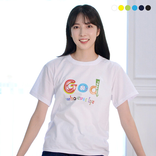 교회단체티 체육대회 야외행사 교회티셔츠 God who saves life 갓세라 성인용