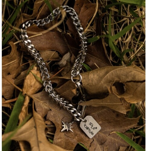 SOLA SCRIPTURA SQUARE CHAIN BRACELET