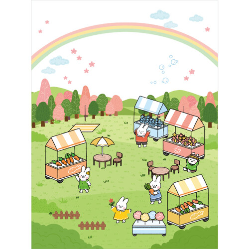 봄배경현수막 토끼 680 ( 120 x 160 )