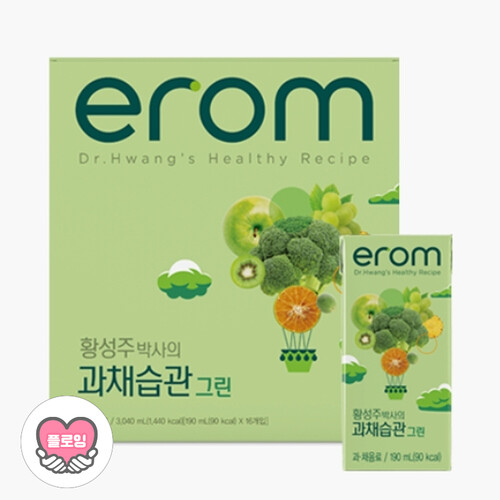[플로잉전용상품] 갓피플 통해 건강주스 보내기_과채습관 그린 190ml (16개입)