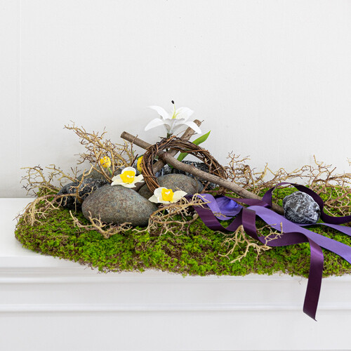 십자가 고난 사순절 부활절 교회장식 70x25cm (DIY) 인테리어 조화