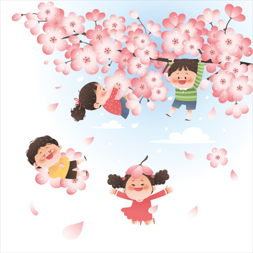 봄배경현수막 아이들과 벚꽃 440 ( 150 x 150 ) | 갓피플몰 봄배경현수막 아이들과 벚꽃 440 ( 150 x 150 ) [갓피플몰]