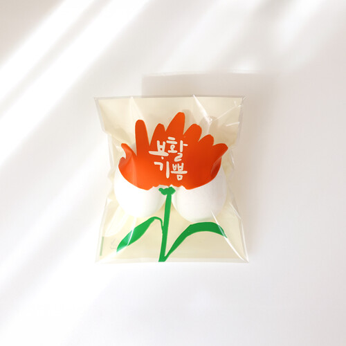 부활절 2구 접착식 비닐(20매) 기쁨 417