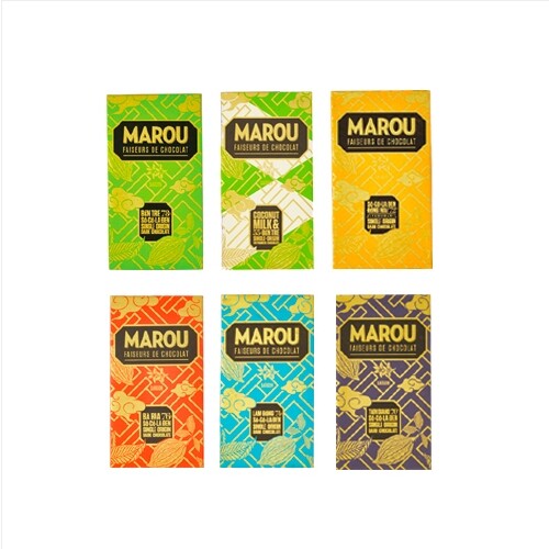 레인보우 마루 MAROU 6종 세트 (마루초콜릿 80gX6개)