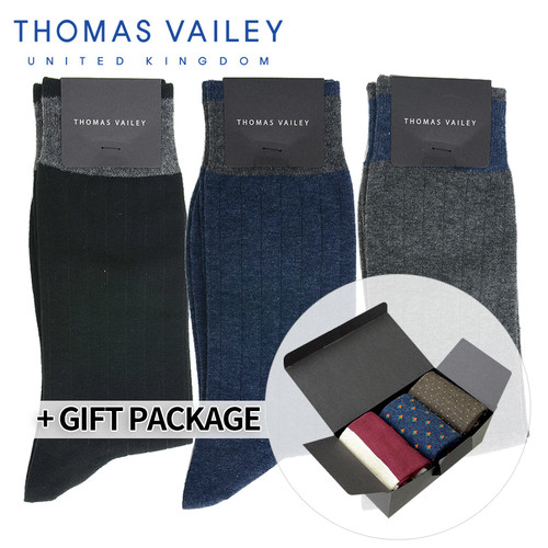 [THOMAS VAILEY] 토마스베일리 신사양말 솔리드 SET