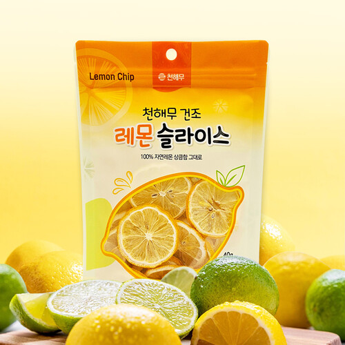 천해무 건조 레몬 슬라이스 (40g X 2봉)