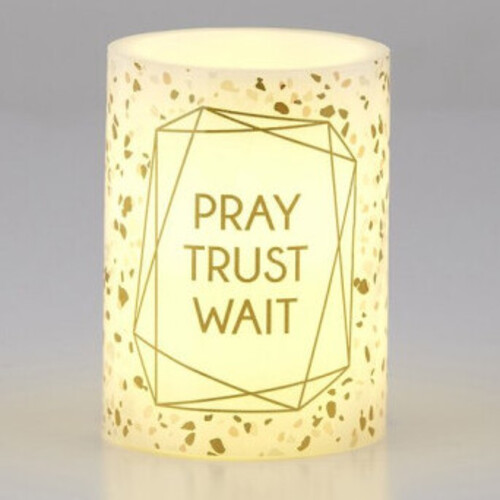 [해외배송] Pray Trust Wait LED 캔들