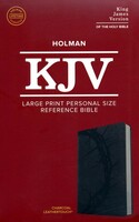 KJV: Large Print Personal Size Reference Bible, Charcoal Leathertouch