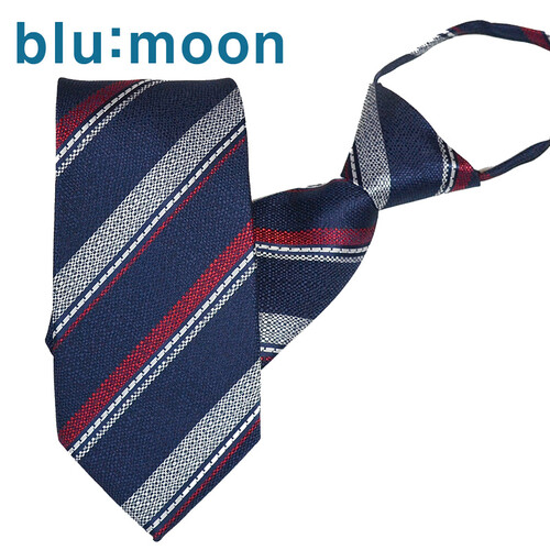 [blu:moon] 블루문 지퍼/자동 넥타이 - 나폴레옹 네이비 8cm