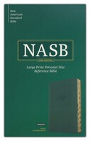 NASB: Large Print Personal Size Reference Bible, Olive LeatherTouch Indexed (Imitation Leather)
