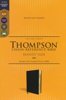 KJV: Thompson Chain-Reference Bible, Handy Size, European Bonded Leather, Black, Red Letter, Comfort Print