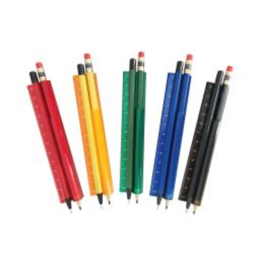 포켓 직자와 자동으로 나오는 전자동 연필 볼펜