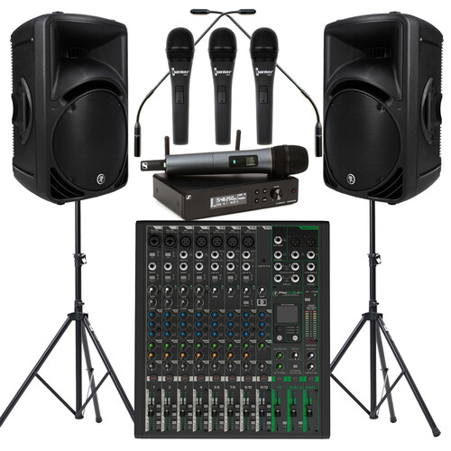 MACKIE SRM450V3 1조 / MACKIE PROFX16V3 [MACKIE - 교회음향패키지7]