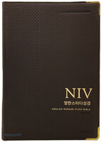 NIV 영한스터디성경 자이언트 단본 (색인/무지퍼/천연우피/다크브라운)