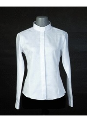 목회자셔츠-알파셔츠 여성흰색 (로만카라)