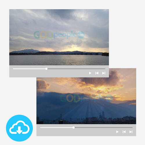 하늘과 풍경이 담긴 예배용 영상클립(배경) 세트 1 by 니카 / 이메일발송(파일)