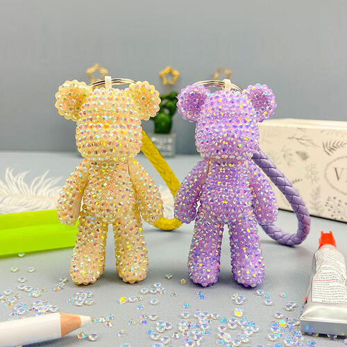 DIY 보석십자수 비즈 곰돌이 키링 만들기 8종