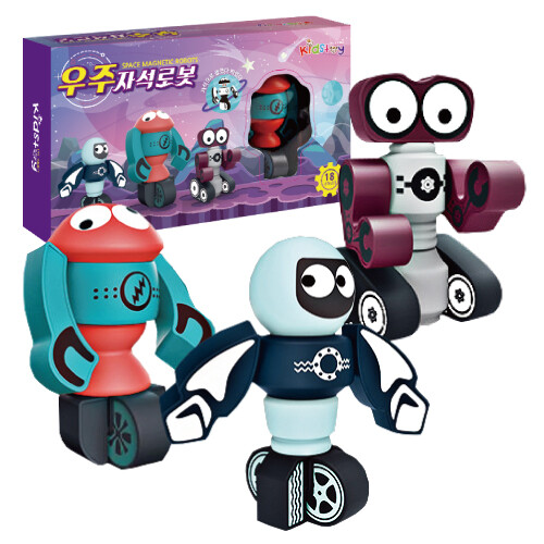 [키즈토이] 자석 로봇 3종 선물 세트   개별 박스 포장