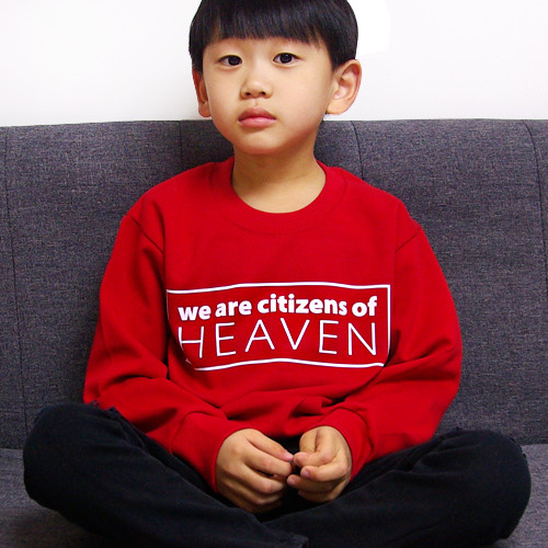 갓피플 맨투맨 티셔츠 - HEAVEN (아동용/특양면)