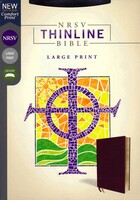 NRSV: Thinline Bible, Large Print, Bonded Leather, Burgundy, Comfort Print