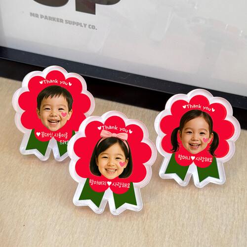 카네이션 차량송풍구클립 액자 브로치